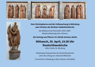 Einladung zum Vortrag am 29.4. um 19 Uhr in der Deutschhauskirche über den Bildhauer Karl Hemmeter.