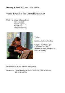 Violinkonzert mit Katharina Rebecca Cording