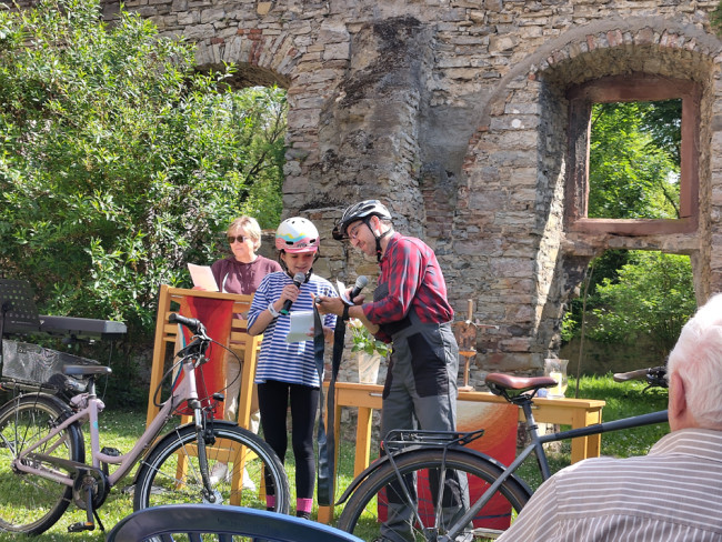 Das Anspiel beim Radfahrergottesdienst im Mai 2026