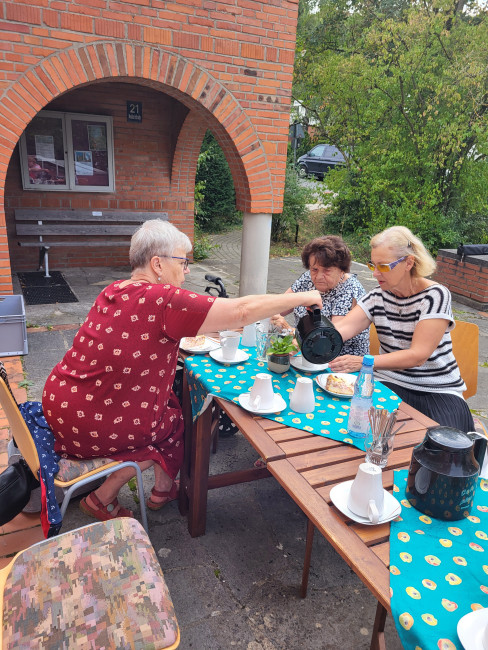 Beim Kaffeetrinken