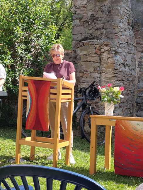 Frau Eva Sohn-Fuchs beim Radfahrergottesdienst im Mai 2026
