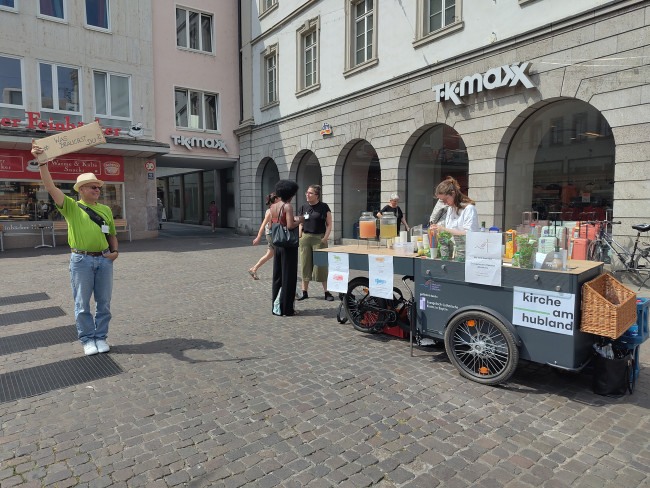 Pop-Up-Church am Marktplatz in Würzburg