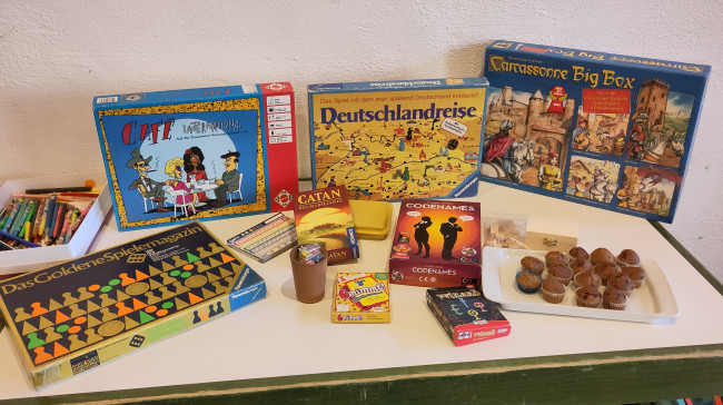 Spiele beim Spielenachmittag im Remter.