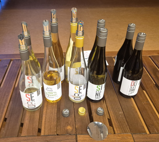 Diesen Wein und Secco gab es beim Gottesdienst mit Weinprobe.